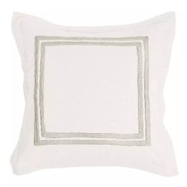 Kosas Home Kent 100% Cotton Embroidered Euro Sham by Kosas Home, Ivory