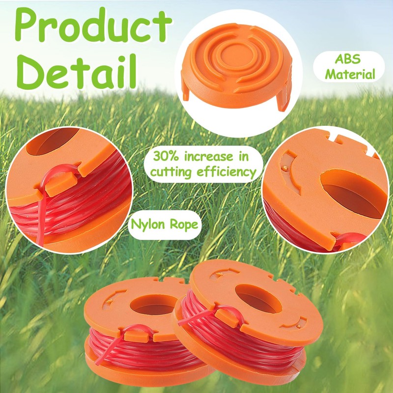 EPLZON Grass Trimmer Spool for Worx Grass Trimmer, Diameter 1.65