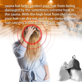 Sauna Hat, for Men and Women, Handmade, One Size Fits All, (2 Pack)
