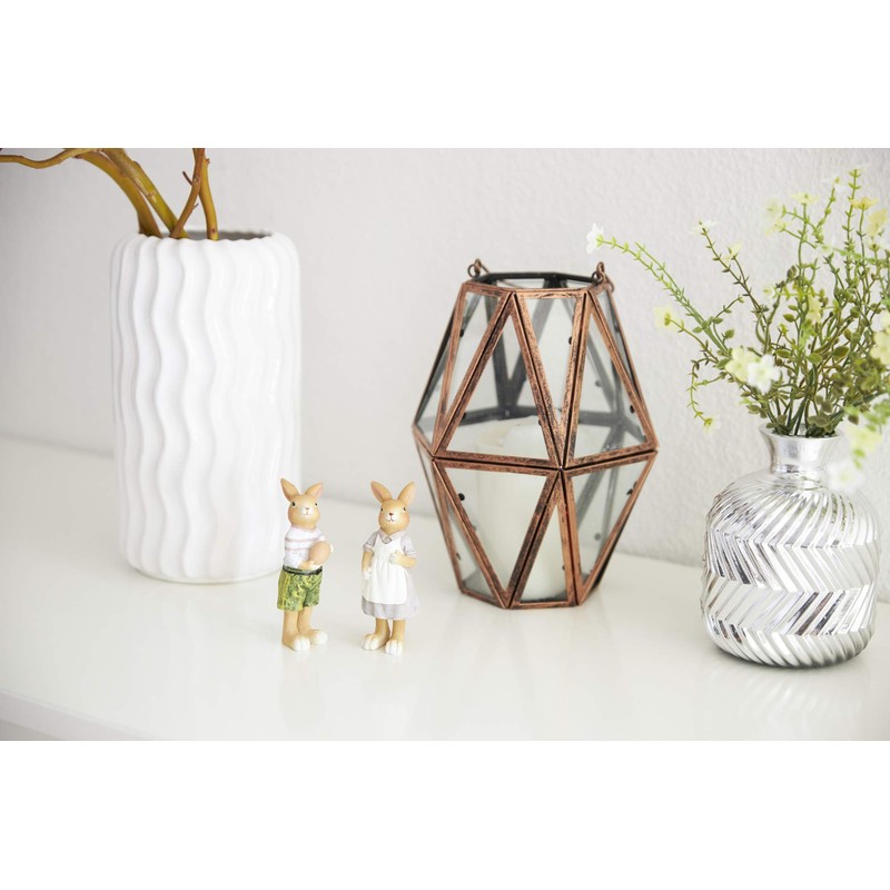 Heitmann Deco Ceramic Pair of Rabbits – Decorative Figures Rabbit