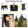 Collapsible Wagon Cart with Wheels - Foldable Wagons 220L Heavy