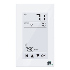 EconoHome GFCI WiFi Thermostat - Programmable Touchscreen with User-Friendly Floor Heat Control in Fahrenheit and Celsius - Google Home and Alexa Compatible with a Sleek and Attractive 4-Inch Display