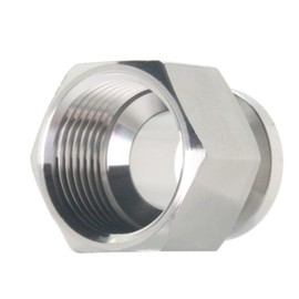 QiiMii SS304 Tri Clamp Female Adapter Mini Tri Clamp 1/2"(TC 25.2mm) X BSPT 3/4" Female Thread Hexagonal Sanitary Pipe Fitting