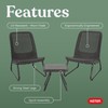 Keter Rio 3 Piece Resin Wicker Patio Furniture Set with