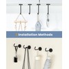 Mooche 4Pcs Ceiling Hooks Black,Ceiling Hook for Hanging Plants, 107MM