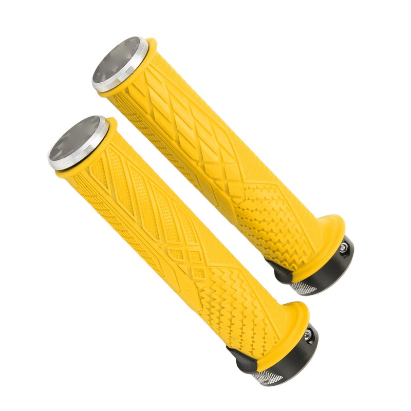 2PCS ENLEE Mountain Bike Handlebar Grips Comfortable TPR Rubber Locking
