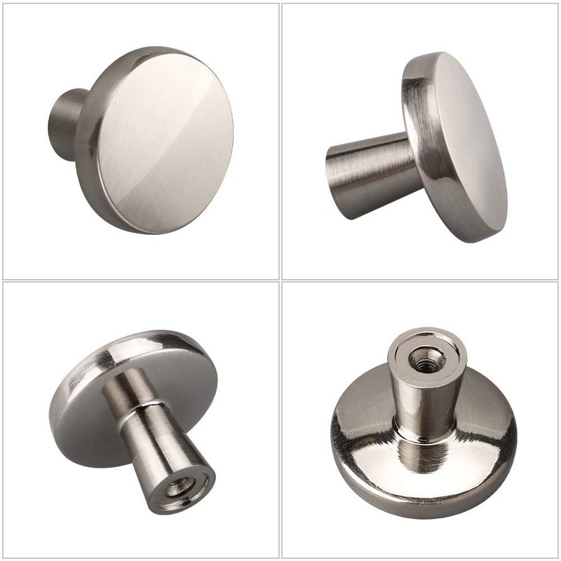 LONTAN 10 Pack Brushed Nickel Door Knobs Drawer Knobs Kitchen