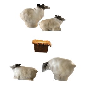 The Nativity Store Kate Lee Love's Pure Light Resin Nativity Set - Christmas Nativity Scene for Indoor Holiday Decor - Family-Friendly Christmas Decorations (5 Piece Set - Animals)