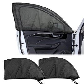 Pack of 2 Fly Screen Car Window, Car Window Mosquito Nets, Side Window Nets, Elasticity Sun Visor, Car Net, Sun Protection, Window Shade, for Van, SUV