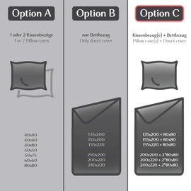 Alreya 2-Piece Renforcé Bed Linen 135 x 200 cm with 1 Cushion Cover 80 x 80 cm - 100% Cotton with YKK Zip, Super Soft Duvet Cover, Beige