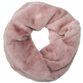 Caspar SC480 Warm Elegant Women's Winter Fur Loop Scarf, antique pink