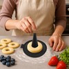 BOXOB 6stk Donutform Klein zum Backen, Schwarz Silikon Bagel-Maker-Pfanne Antihaftbeschichtet