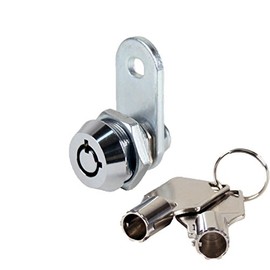 FJM Security 2400AXS-KA Tubular Cam Lock with 3/8" Cylinder and Chrome Finish, Keyed Alike