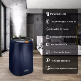 Sejoy Humidificador Ultrasónico Difusor De Niebla Cálida Y Fría 4l Color Azul Marino