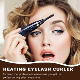 Electric Eyelash Curler | Portable Lash Curler Heated | Rechargeable Eyelash Curler | Heated Lash Curler with Eyelash Comb for Dating, Daily Makeup, Night Out, Parties