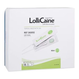 Centrix 360092 Lollicaine Topical Anesthetic Gel Mint 20% Benzocaine 120/Pk