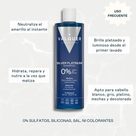 VALQUER Shampoo Matizador Morado sin Sulfatos, 400 ml