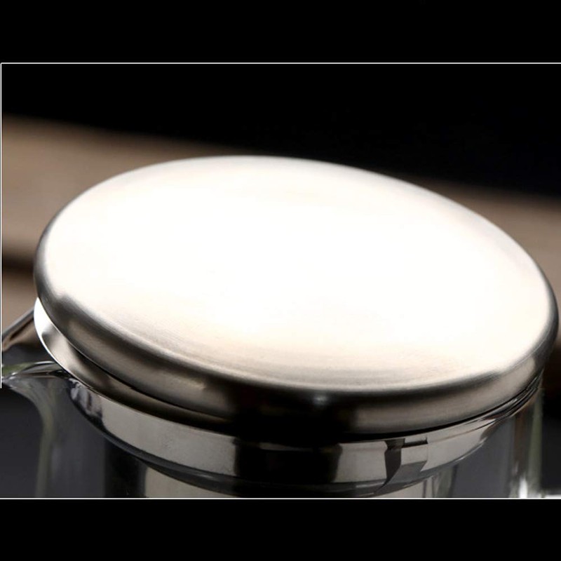 TAMUME Glass Water Pitcher with Stainless Steel Filter, 1.2L Cold