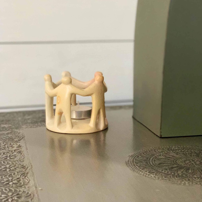 Global Crafts Natural Soapstone Circle of Friends