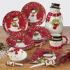 Certified International Holiday Magic Snowman Rectangular Serving Platter, 14" X
