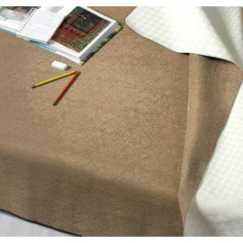GEMITEX Linum Table Protector, Made in Italy, Non-Slip, Shockproof, Double-Sided, Taupe/White, 140 x 140 cm, Decorates and Protects Your Table from Shocks, Scratches and Liquids
