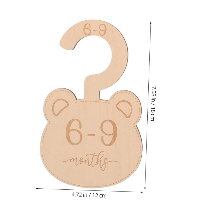 Hohopeti 7pcs Wooden Closet Dividers Baby Wardrobe Organizer Closet Dividers