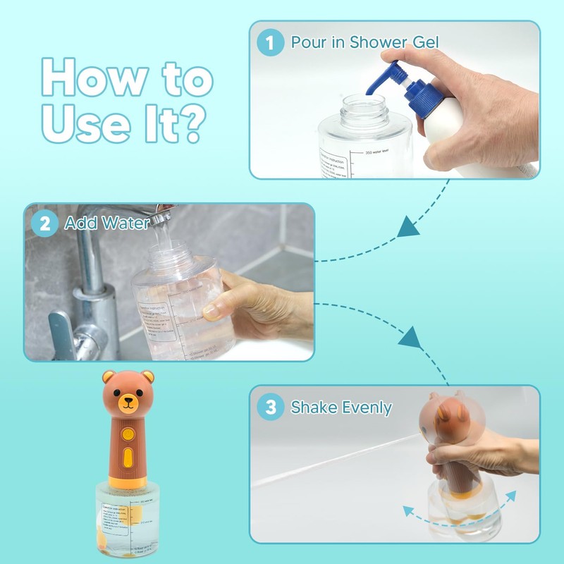 Electric Dog Cleaning Foam Machine Sprayer, Deep Cleaning pet Fur,