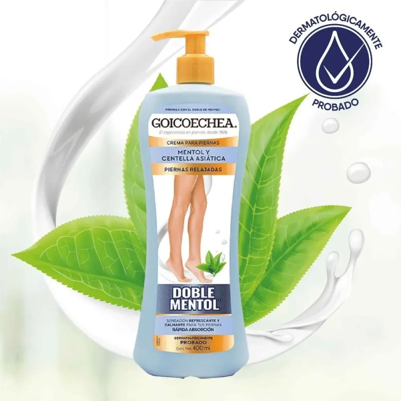 Crema Para Piernas Goicoechea Relajadas Doble Mentol 400 Ml
