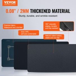 VEVOR Poker Table Top, 70 x 35 Inch Poker Mat for Table, 6-8 Players Foldable Poker Table Top with Carrying Bag, Folding Poker Table Topper for Poker Games, Poker Room, Rectangle, Blue