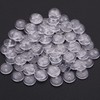 Trimming Shop 15mm Plastic Transparent Clear Round Backing Buttons with