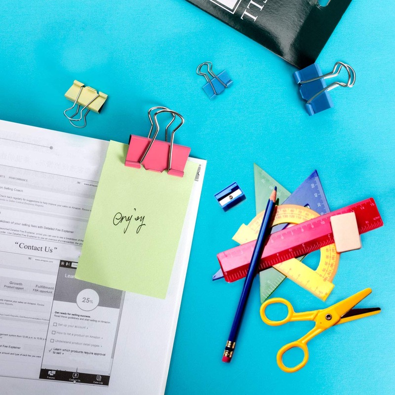 Binder Clips - Assorted Sizes 100 Count, X Large, Large,