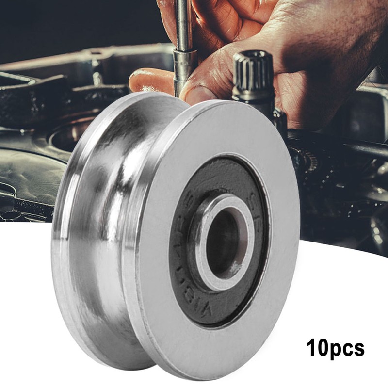 10pcs TV0418 4*18*8mm V Groove Track Roller Bearing Guide Rail