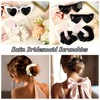 BOUBONI 3 Pcs Satin Bridesmaid Scrunchies 3 Pairs Bachelorette Sunglasses