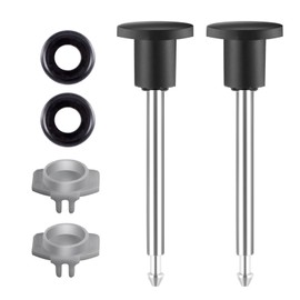 2-Pack Tub Spout Diverter Repair Kit Universal Fit for Shower Bathtub Faucets Includes Valve Stems Cup Seals Gates Chrome Style Fix Leaky Diverter Valve (Black)