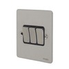 Schneider Electric Ultimate Flat Plate - 3 Gang 2 Way