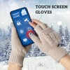 Loritta Winter Gloves Warm Knit Flip Fingerless Gloves Mittens for