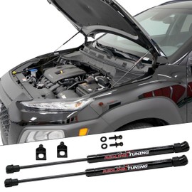 Redline Tuning 21-14008-02 Hood Quicklift Plus System Compatible with Hyundai Kona 2018-2023 (All Black Components)
