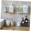OHPHCALL Creative Wall Mounted Storage Basket White Iron Hanging Organizer