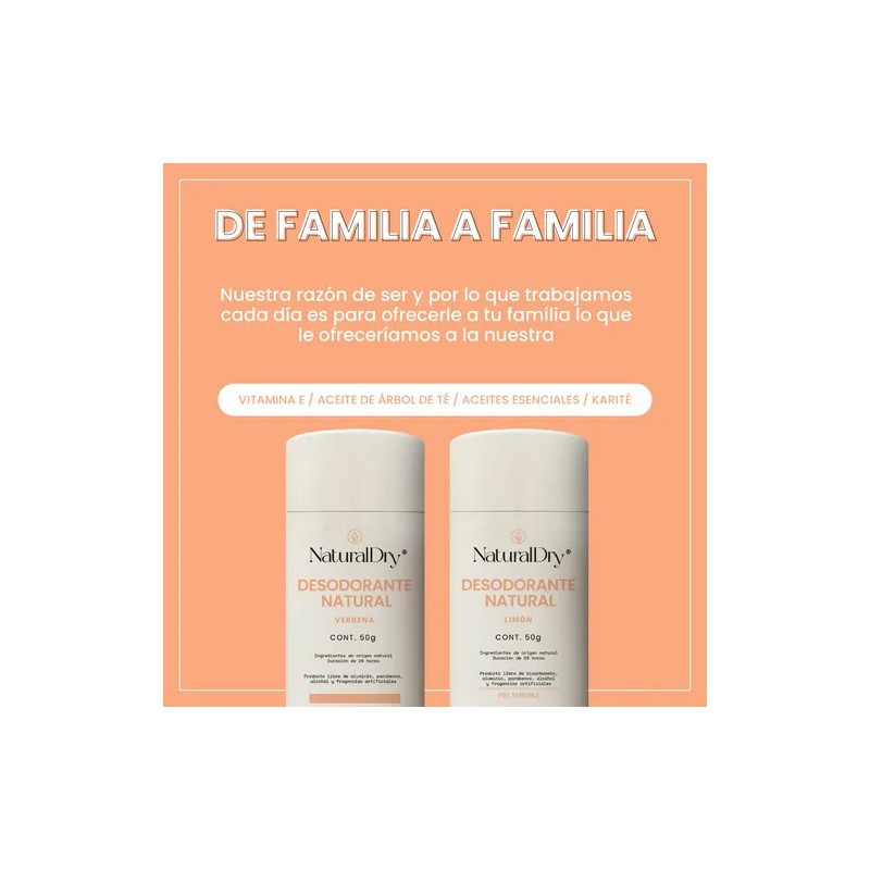 Naturaldry Desodorante Natural En Barra - Aroma Verbena