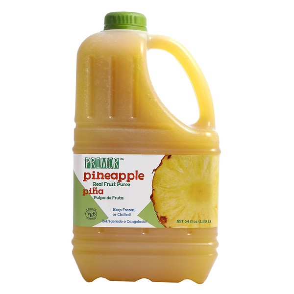 Primor Pineapple Puree | 64 Fl Oz | Create All-Natural Juices, Smoothies, Cocktails, Desserts, Dressings, And So Much More | Natural, Vegan, Non-GMO, Gluten-Free, Kosher