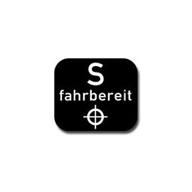 A4686 Sticker S Ready to Run Marking Repair Inst German Army 8 x 7 cm