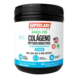 Superlabs Nutrition Colágeno Hidrolizado 454g Sin Sabor Grass Fed