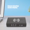 Black Wood Clock Digital Decoration White Light Wooden LED Clock