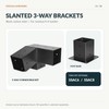 4x4 Pergola Bracket Kit, Carbon Steel 3-Way Slanted Connectors for