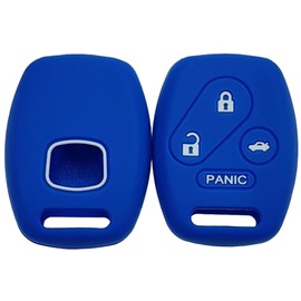 REPROTECTING Silicone Rubber Key Fob Cover Compatible with 2003-2015 Honda Civic SI Hybrid EX Accord CR-V EX SE Pilot Element (Blue/Red)