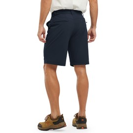YSENTO Mens Golf Shorts Stretch Dry Fit 9" Lightweight Quick Dry Hiking Cargo Outdoor Shorts with Zipper Pockets(Navy,30)