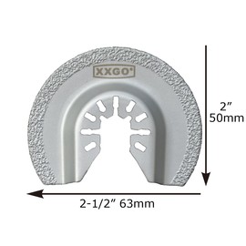 XXGO 6 Pcs Diamond Oscillating Multi Tool Saw Blades for Grit Grout Removal XG6002D