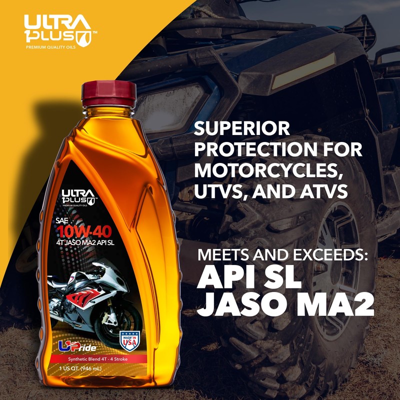 ULTRA 1PLUS 4T 10W-40 Motorcycle Oil Synthetic Blend API SL