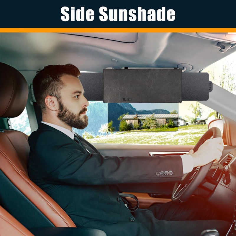 Veharvim Sun Visor for Car with 2 Side Sunshade, Upgraded
