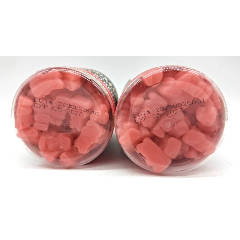 Happyummm 2 x Happyummmm Creatine Monohydrate Boost Strength 5000MG, Strawberry,